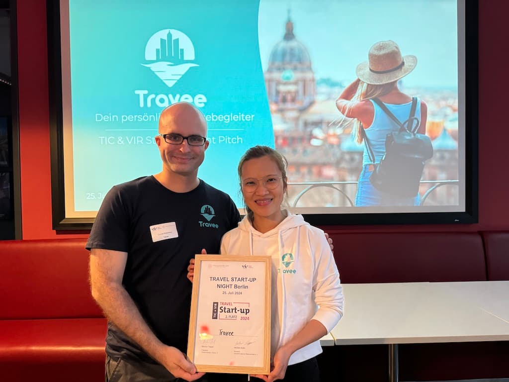 2. Platz bei der Travel Start-up Night 2024 in Berlin